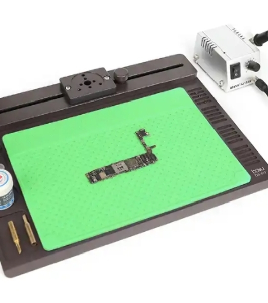 Алюминиевая платформа для микроскопа с ковриком для пайки BAKU BA-697