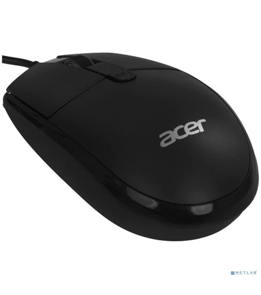 Мышь проводная Acer OMW401 черный, 2000 dpi, USB, кнопки - 4