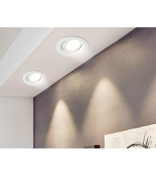 Встраиваемый поворотный точечный светильник Ambrella light TN102741 WH белый IP20 GU5.3 D95*25