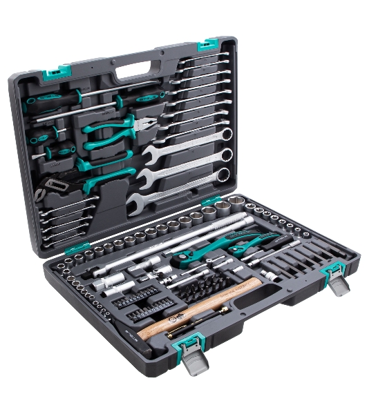 Набор инструмента Stels 14112 1/4', 1/2', CrV, S2, усиленный кейс, 119 шт
