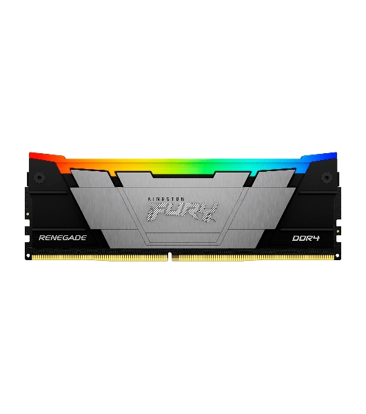Оперативная память Kingston Fury Renegade, DDR4, 16GB (1x16GB), 3200MHz, CL16, DIMM, с радиатором, RGB, серебристый/черный