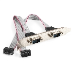 Планка портов в корпус 2xCOM ExeGate BrctDB92 (Com 10-pin (F) --> 2 x RS232 DB9 Male, кабель 20 см), фото4