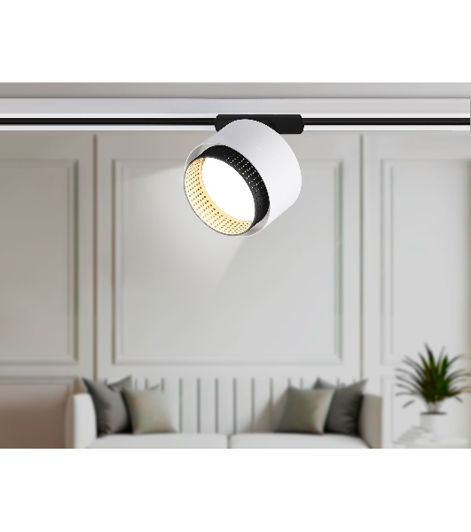Трековый однофазный светильник Ambrella light GL5379 WH/BK белый/черный GX53 max 12W D95*130