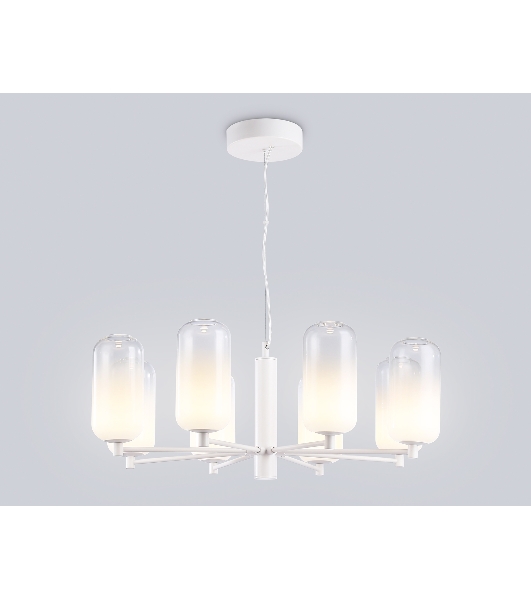 Подвесной светодиодный светильник Ambrella light LH11109/8 WH/FR белый/белый матовый 28W 3000K D720*280