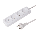 Удлинитель PROconnect OPTIMA 4 гнезда, 3 м, 2х0.75 мм², б/з, белый, фото 1