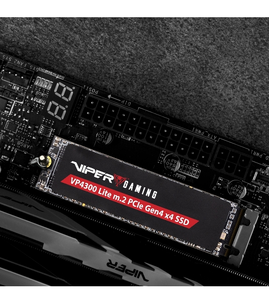Накопитель SSD Patriot Viper VP4300 Lite, 2Tb, PCIe 4.0 x4, M.2 2280, NVMe, R/W 7400/6400, с радиатором