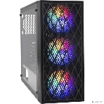 Компьютерный корпус Miditower ExeGate EVO-8243 (ATX, без БП, 2хUSB+1хUSB 3.0, черный, 3 вент. с RGb подсветкой, боковая панель - закаленное стекло), фото16