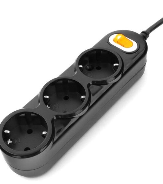 Удлинитель Power Cube PC 5 м 3р с/з, с выкл. 16А PC-1-5М (коробка) (3*1,5 мм2)