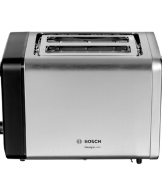 Тостер Bosch TAT4P420 нержавеющая сталь, 970 Вт, 2 слота