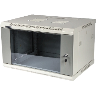 Шкаф настенный серии Pro, 9U 600x450, стеклянная дверь