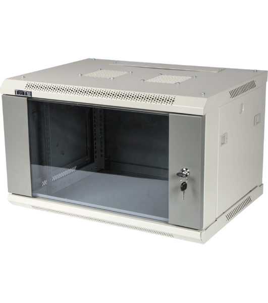Шкаф настенный серии Pro, 9U 600x450, стеклянная дверь