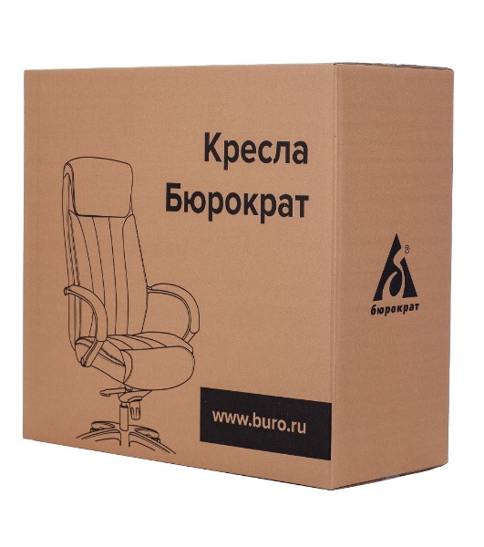 Кресло Бюрократ T-9925WALNUT/BLACK черный, кожа