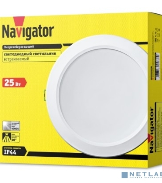 Светильник Navigator NDL-P1-25W-840-WH-LED (аналог Downlight КЛЛ 2х26)