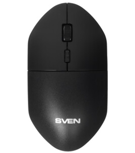 Мышь беспроводная SVEN RX-515SW черный, 1600 dpi, радиоканал, USB, кнопки - 4