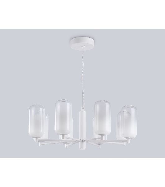 Подвесной светодиодный светильник Ambrella light LH11109/8 WH/FR белый/белый матовый 28W 3000K D720*280