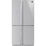 Холодильник Sharp SJ-FS97VSL серебристый трехкамерный 393/207 л морозилка снизу, фото 1