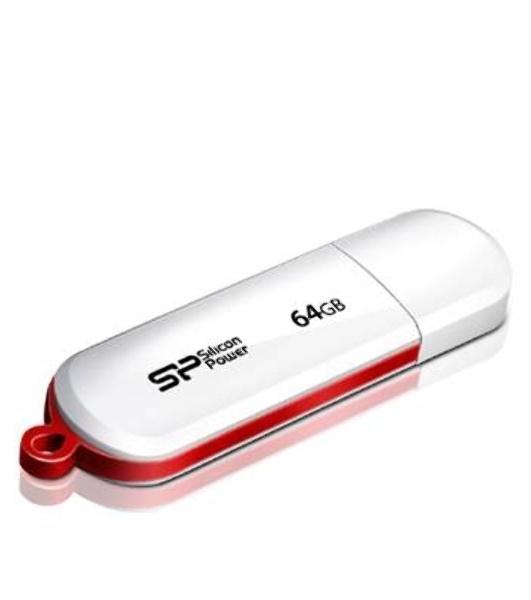 Флешка USB Silicon Power R/W 64Gb LuxMini 320 SP064GbUF2320V1W USB 2.0 белый