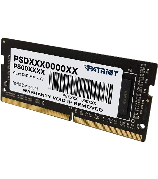 Оперативная память Patriot Signature, DDR4, 32GB (1x32 GB), 3200 MHz, CL22, SO-DIMM
