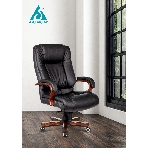 Кресло Бюрократ T-9925WALNUT/BLACK черный, кожа, фото23