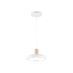 Светильник Ambrella light FL4838 WH/WD белый/дерево 24W 3000-6000K D200*800 (без ПДУ), фото 1