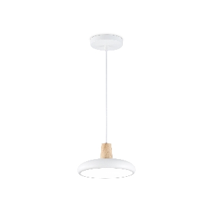 Светильник Ambrella light FL4838 WH/WD белый/дерево 24W 3000-6000K D200*800 (без ПДУ)