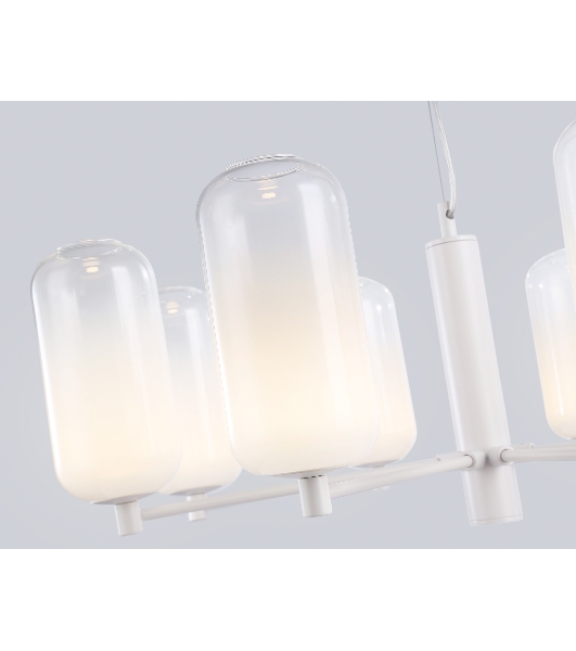 Подвесной светодиодный светильник Ambrella light LH11109/8 WH/FR белый/белый матовый 28W 3000K D720*280