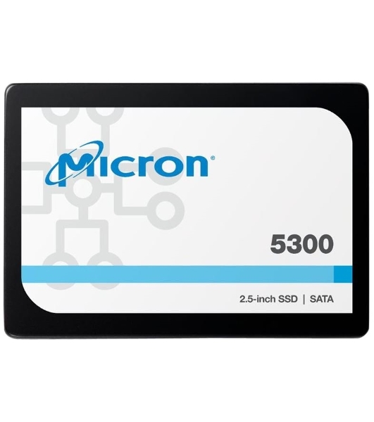 Накопитель SSD Crucial Micron 5300 PRO, 7680Gb, SATA III, R/W 540/520