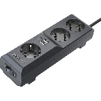 Сетевой фильтр Surge protector Pilot 3G 3xGP euro outlets, 10А/2.2 кВа, 2xUSB, 5m, черный, фото6