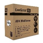 Компьютерный корпус Miditower ExeGate EVO-8243 (ATX, без БП, 2хUSB+1хUSB 3.0, черный, 3 вент. с RGb подсветкой, боковая панель - закаленное стекло), фото7