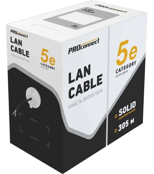Кабель витая пара PROconnect FTP 4PR 24AWG, CCA, cat.5e, наружный (OUTDOOR), бухта 305 м