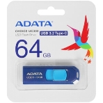 Флешка USB ADATA UC300 (ACHO-UC300-64G-RBK/GN), 64Gb, Type-C USB 3.2, R/W 100/30, черный/зеленый, фото6