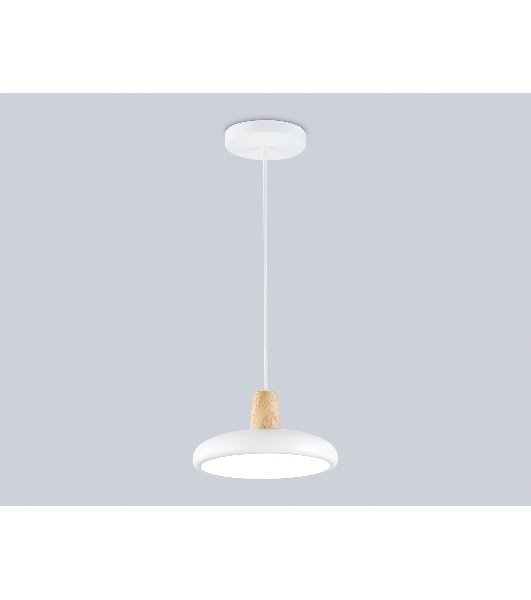 Светильник Ambrella light FL4838 WH/WD белый/дерево 24W 3000-6000K D200*800 (без ПДУ)