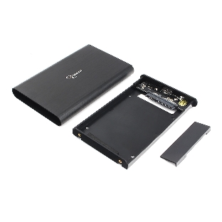 Внешний корпус 2.5' Gembird EE2-U3S-50, черный, USB 3.0, SATA, алюминий