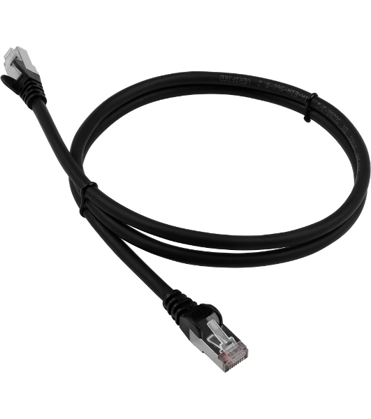 Патч-корд LANMASTER LSZH FTP cat.6, 3.0 м, черный