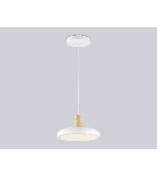 Светильник Ambrella light FL4838 WH/WD белый/дерево 24W 3000-6000K D200*800 (без ПДУ)