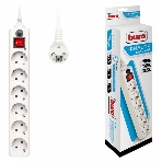 Сетевой фильтр Buro 600SH-1.8-W 1.8 м, 6 розеток, белый, коробка, фото2