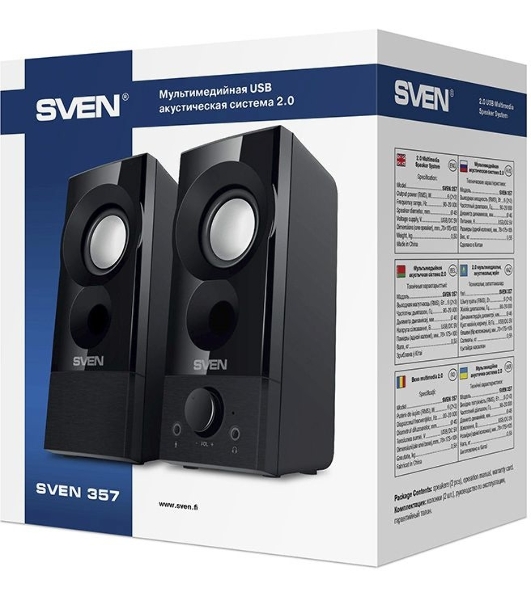 Акустическая система SVEN 357, черный (6 Вт, питание USB)