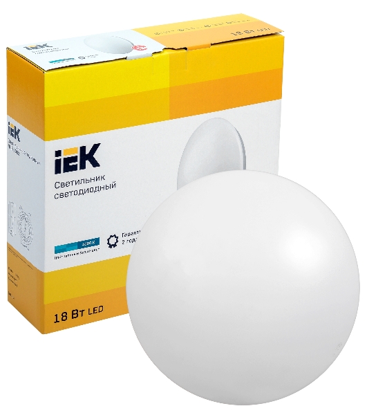 Светильник светодиодный ДПБ 1002 18Вт 4000К IP20 круг бел. IEK LDPB0-1002-18-4000-K01