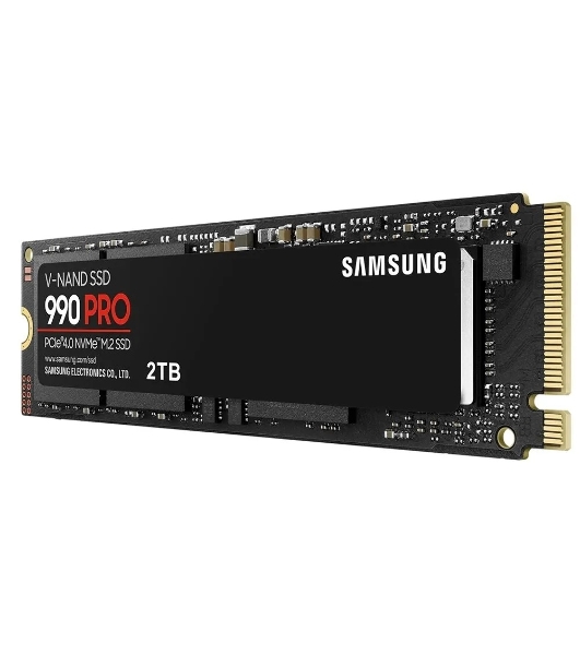 Накопитель SSD Samsung 990 PRO, 2000Gb, PCIe 4.0 x4, M.2 2280, NVMe, R/W 7450/6900, с радиатором