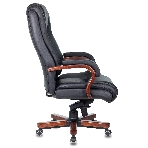 Кресло Бюрократ T-9925WALNUT/BLACK черный, кожа, фото20