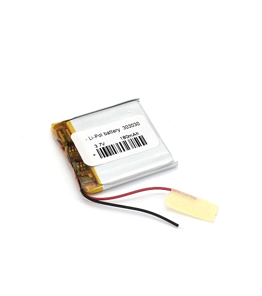 Аккумулятор Li-Pol (батарея) 3x30x30мм 2pin 3.7V/180mAh