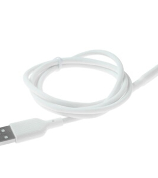 Кабель QUMO, MFI С48, USB-A на Apple 8 pin, силиконовый, 1м, 2,4A, 5V, 12W (белый)