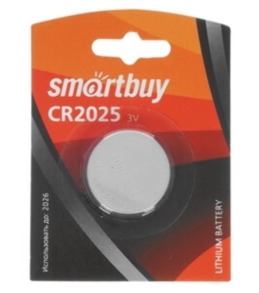 Батарейка Smartbuy CR2025/1B (12/720) (SBBL-2025-1B) (1 шт. в уп-ке)
