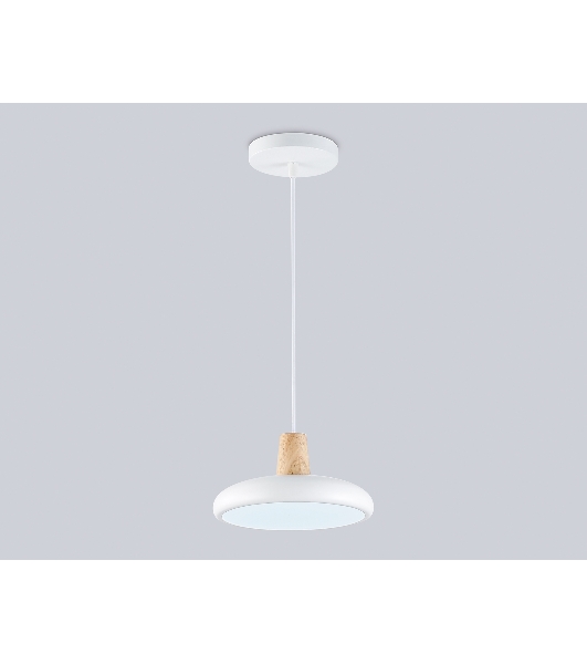 Светильник Ambrella light FL4838 WH/WD белый/дерево 24W 3000-6000K D200*800 (без ПДУ)