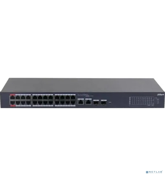 Коммутатор Dahua DH-CS4226-24ET-240, 2×1 Гбит/с + 2×1 Гбит/с Combo, управляемый