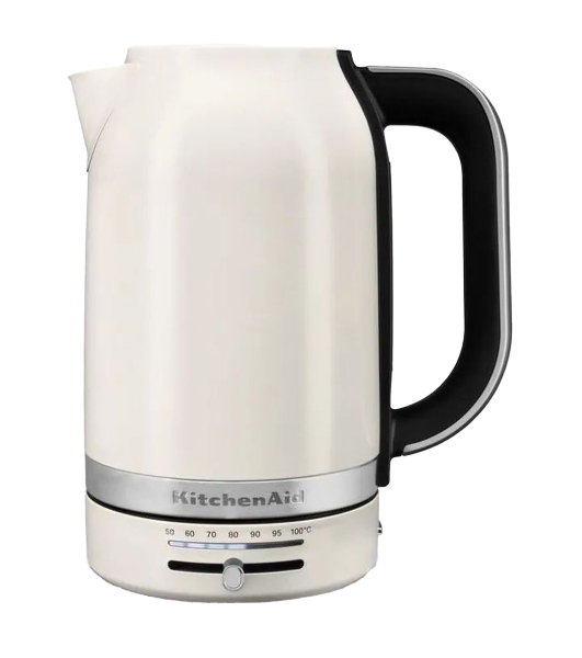 Чайник электрический KitchenAid, 1.7 л, регулировка температуры 50-100 градусов, съемный фильтр от накипи, индикация уровня воды, автоматическое отключение, белый