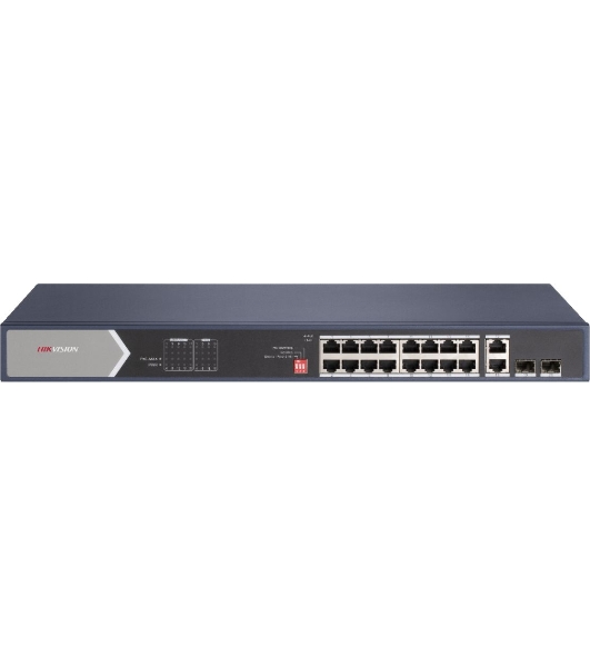 Коммутатор Hikvision DS-3E0520HP-E, 12×1 Гбит/с PoE+ + 6×1 Гбит/с + 2×1 Гбит/с SFP, неуправляемый