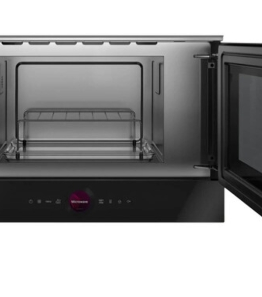 Встраиваемая микроволновая печь Bosch BER7321B1 900Вт, 5 режимов, кварцевый гриль,инвертер, 21 л, черный, петли справа