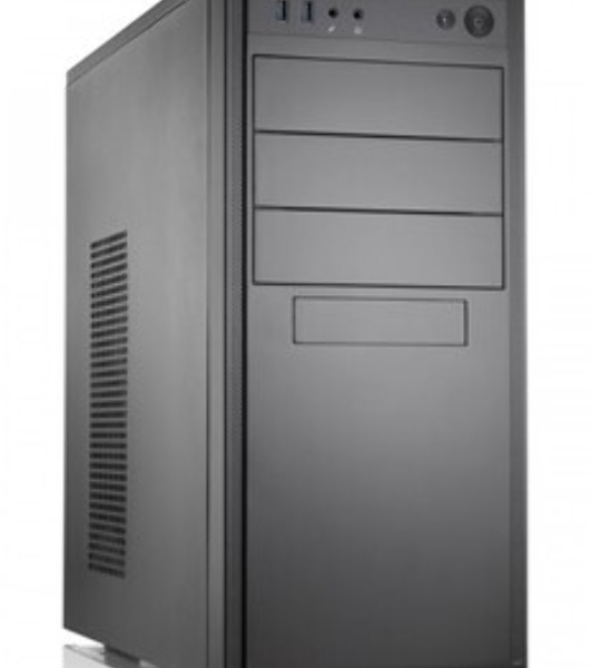 Корпус Foxline FL-886-U3C, Midi-Tower, чёрный, без вентиляторов в комплекте