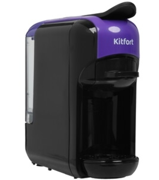 Кофемашина Kitfort КТ-7105-1 1450Вт черный/фиолетовый